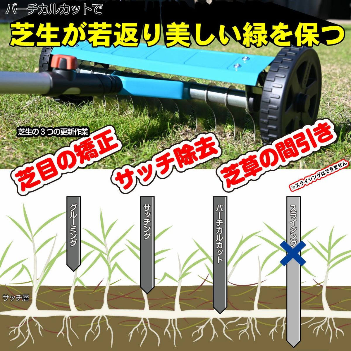 ガルデナ コンビシステム バーティカルカッター ハンドルなし 