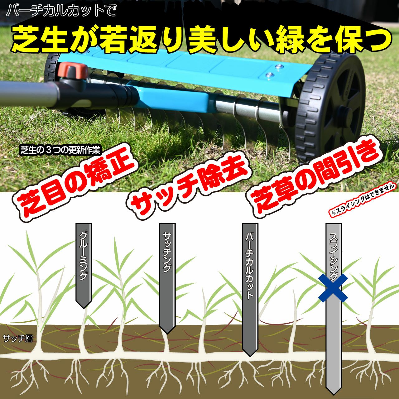 ガルデナ コンビシステム バーティカルカッター ハンドルなし 