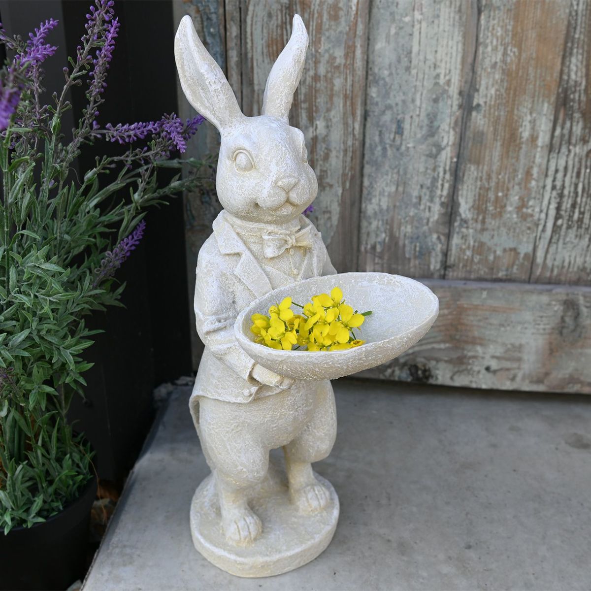 オーナメント スタンディングバニー オフホワイト うさぎ