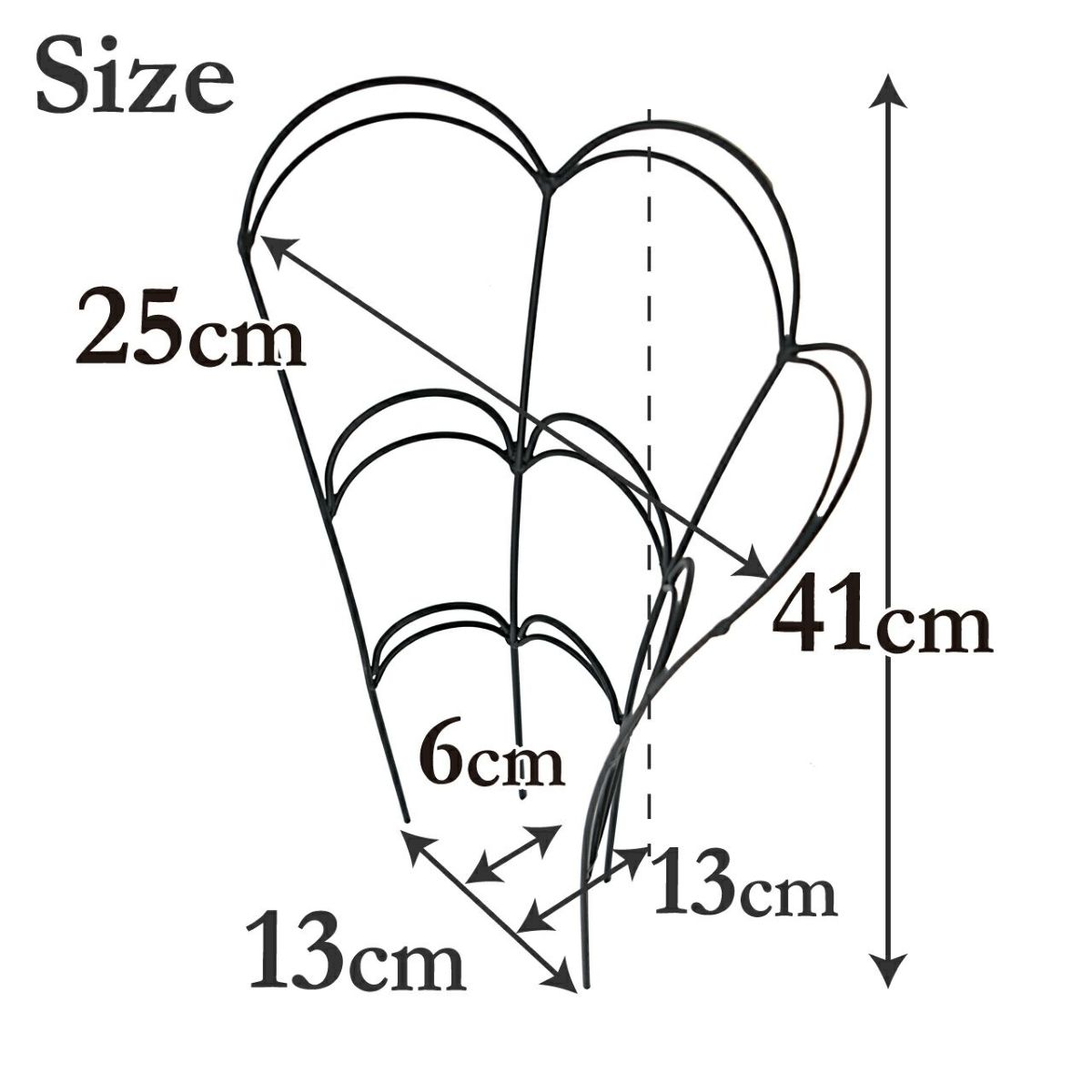 フラワーガード アイアン製 ブラック Sサイズ 1枚