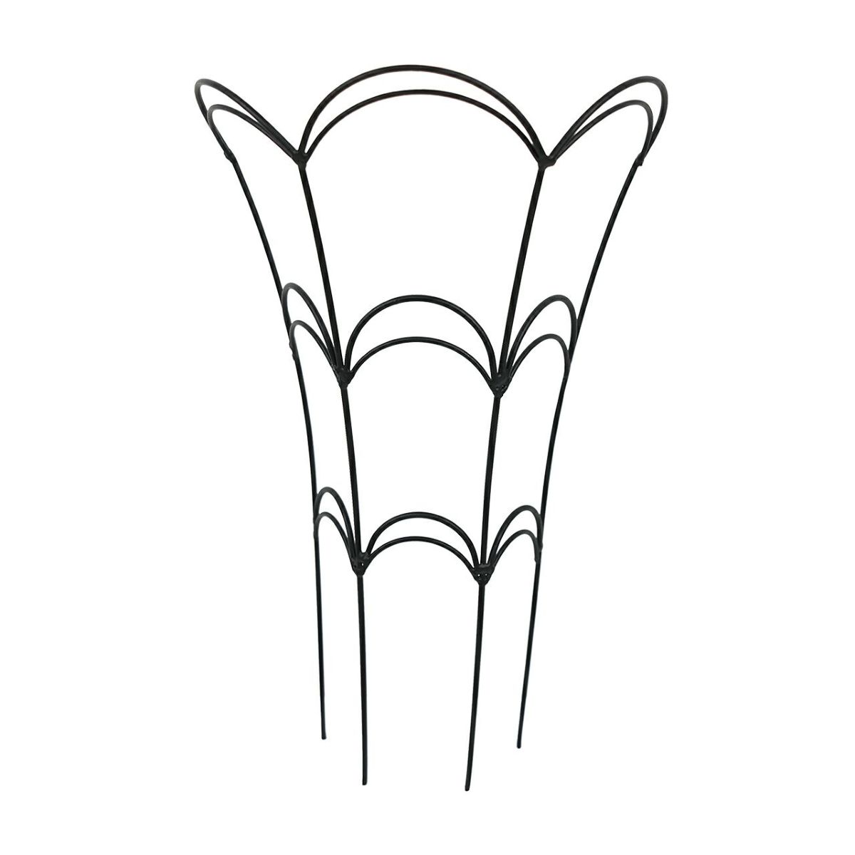 フラワーガード アイアン製 ブラック Sサイズ 4枚