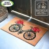 コイヤーマット 花と自転車 玄関マット
