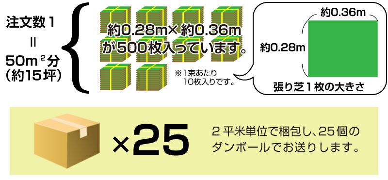 つくば太郎 野芝 登録品種 張り芝用 つくば産50平米(15坪分)