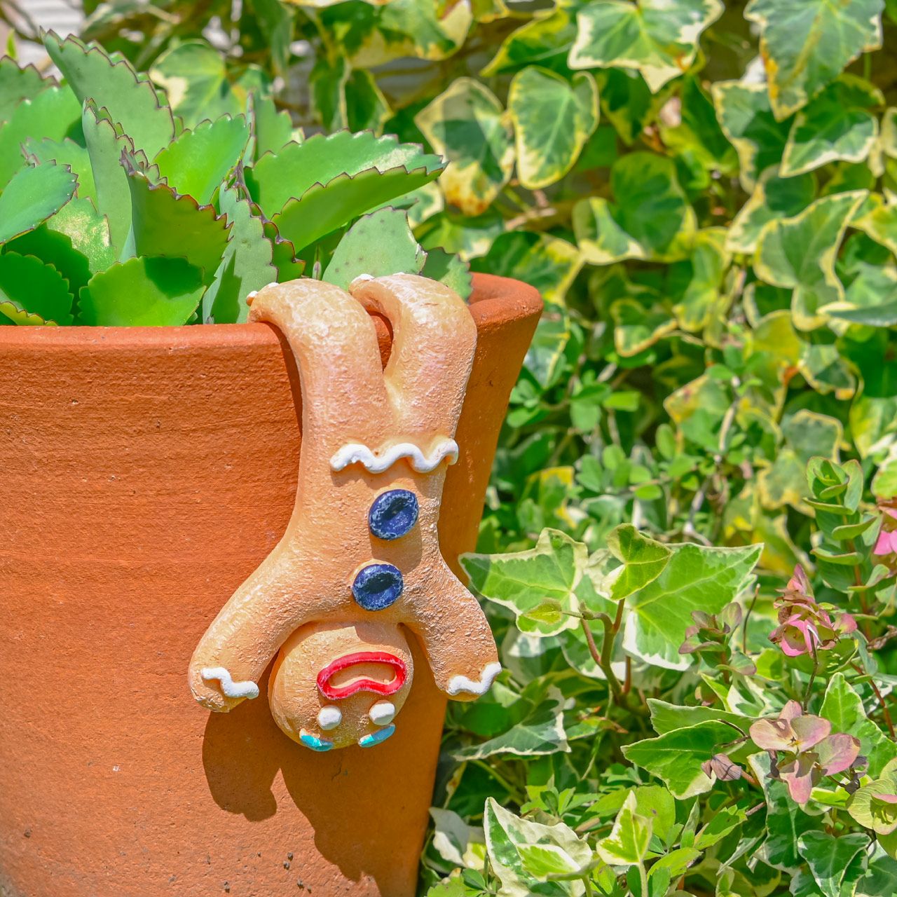 クリスマス ジンジャーブレッドマン ポットハンガー ひっかけ 植木鉢